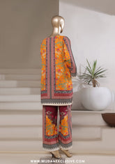 Sadabahar Stitched 2PC Printed Bana Dora Collection - 2025 Orange